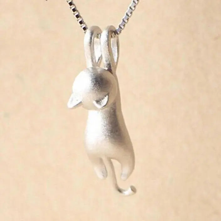 Collier amusant avec pendentif en argent 925