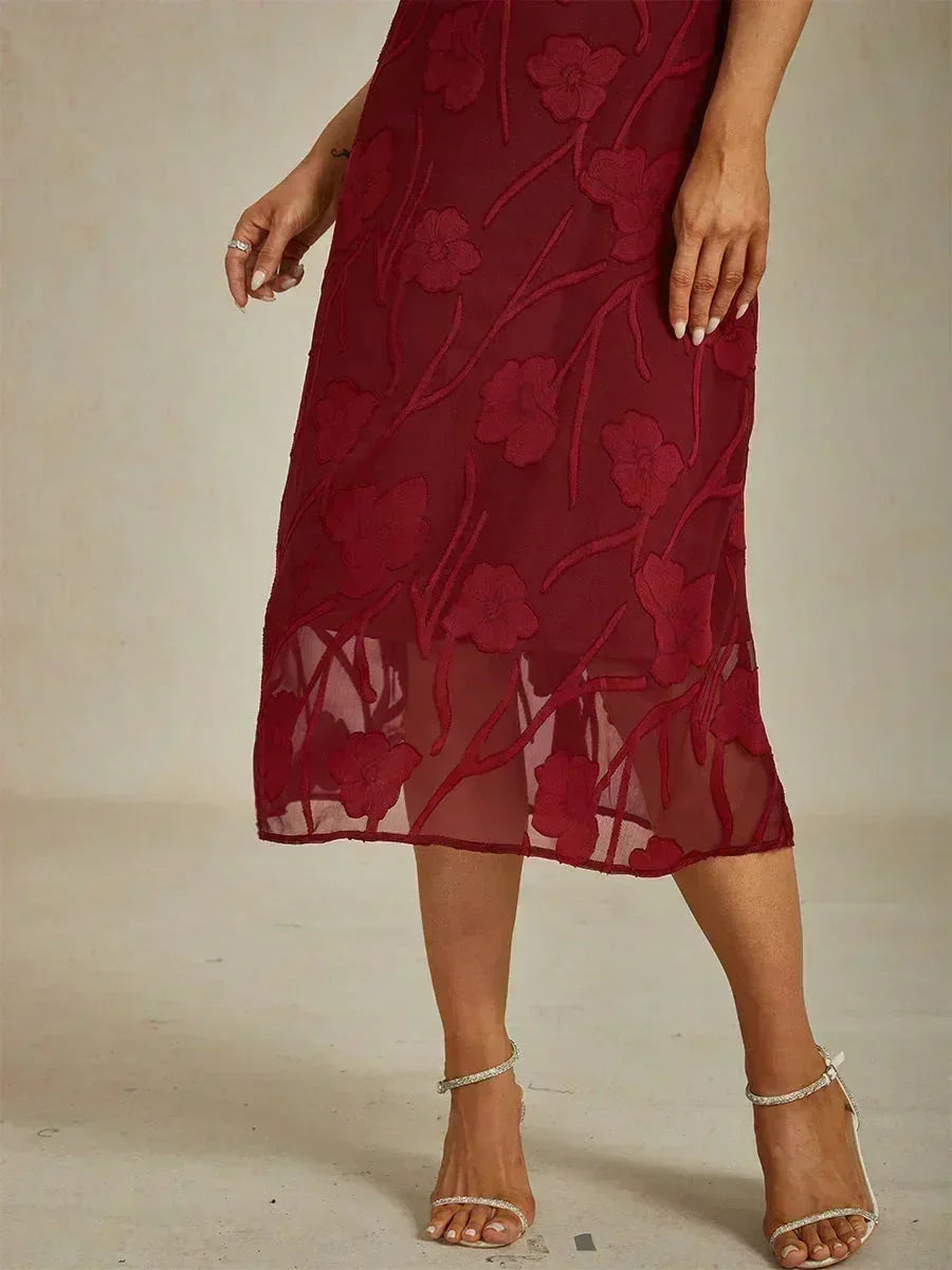 Robes maxi en dentelle avec manches douces