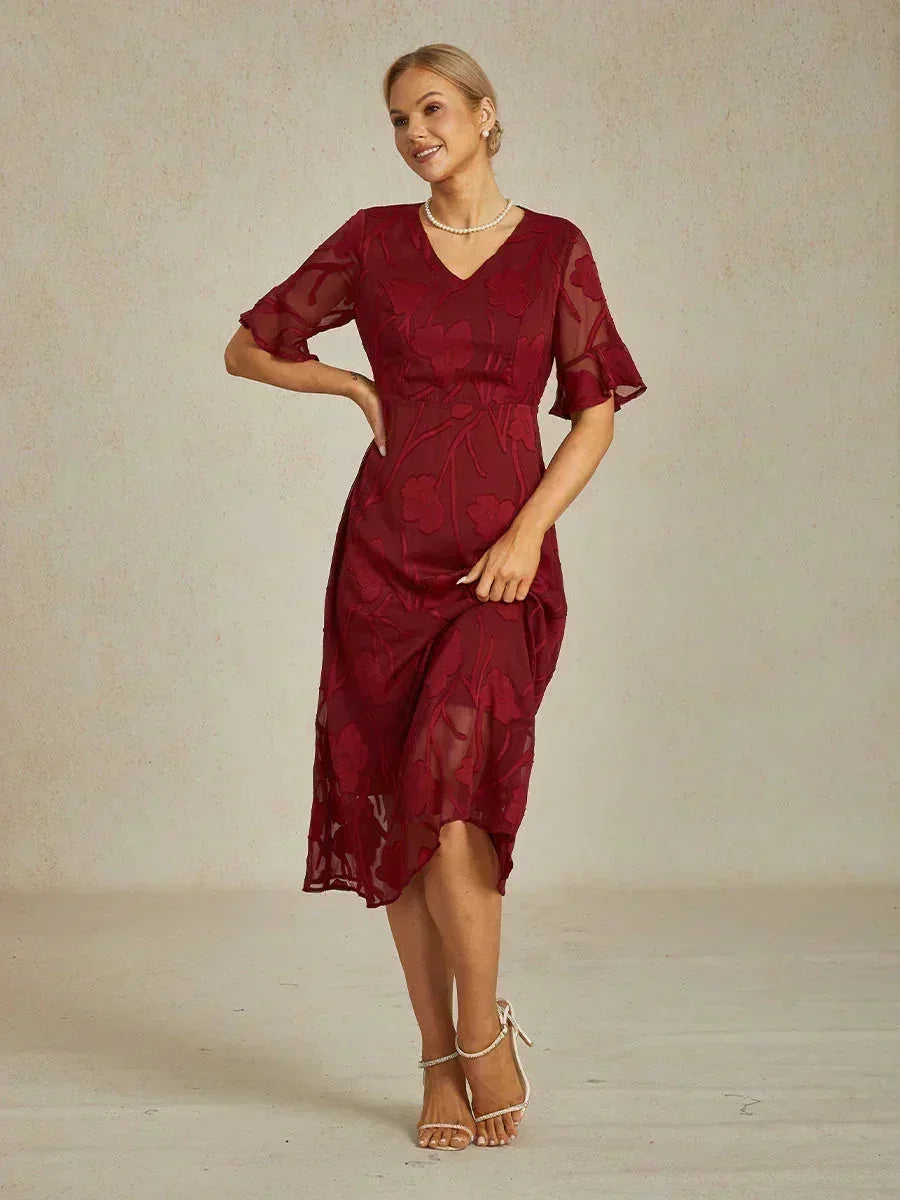 Robes maxi en dentelle avec manches douces