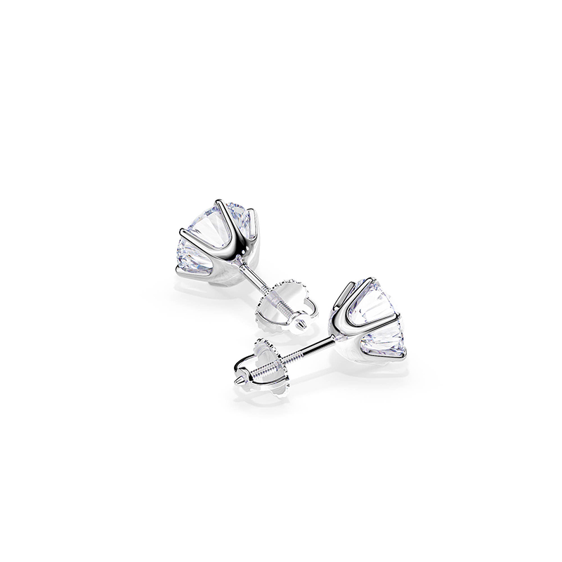 Boucles d'oreilles chic en or blanc