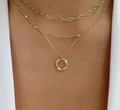 Collier classique en or avec pendentif