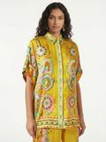 Chemise à motif floral arc-en-ciel en grande taille